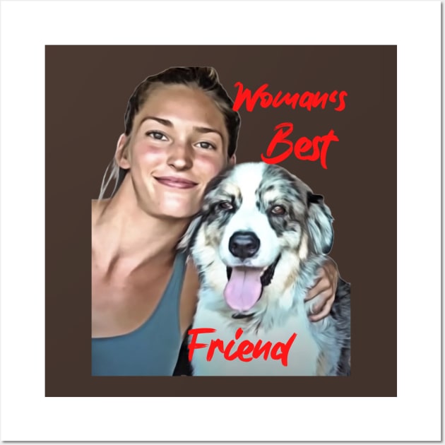 Woman's Best Friend (pretty girl with dog) Wall Art by PersianFMts